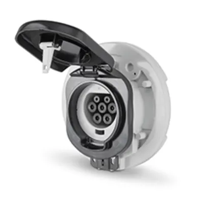 Flush-Mount. Priza With Locknip54 32a 3p+n+e 380-480v Grey Type 2 3p+n+e 32a 400v~ 22kw