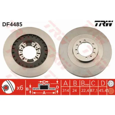 Disc frana TRW DF4485