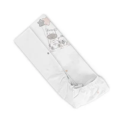 Cearceaf cu elastic pentru patut 98x65 cm din bumbac ranforce White Giraffe