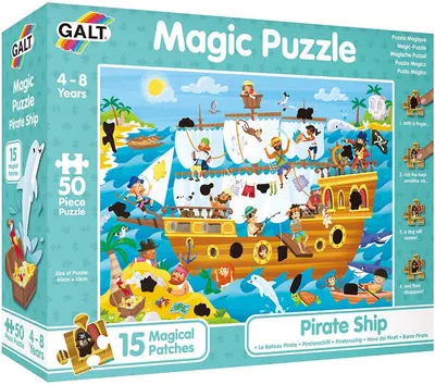 Puzzle magic Galt, 50 piese, Corabia piratilor