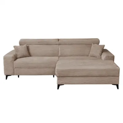 Coltar FLORIDA ONE L TILIA extensibil, cu arcuri si lada depozitare, colt dreapta, maro, 280x175x95 cm