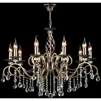 Candelabru Elegant Grace,10 becuri dulie E14, 230V,D.85cm, H.64 cm,Bronz