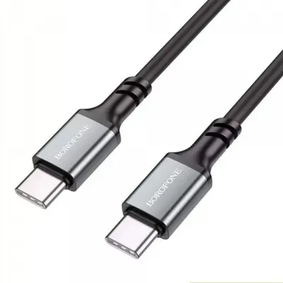 Cablu Date si Incarcare USB-C - USB-C Borofone BX83, 60W, 1m, Negru