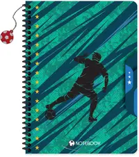 Caiet cu spirală Keskin Color Football - B5, 80 foi, sortiment