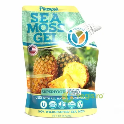 Gel Organic cu Muschi de Mare cu Aroma de Ananas 473ml