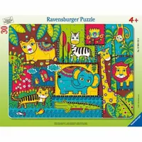Ravensburger - Puzzle tip rama amestec vesel de animale 30 piese