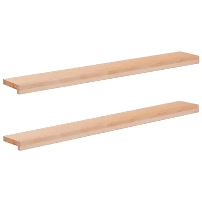 vidaXL Pervazuri 2 buc. natural 120 x 15 x 2 cm Lemn de fag masiv