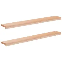 vidaXL Pervazuri 2 buc. natural 120 x 15 x 2 cm Lemn de fag masiv