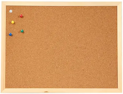 Tablă de pluta cu ramă din lemn Top Office - 60 x 90 cm, cu ace