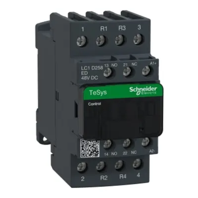 Contactor, TeSys Deca, 4P(2NO+2NC), AC-1, <=440V, 40A, bobina 48VDC, terminal cu clema cu surub