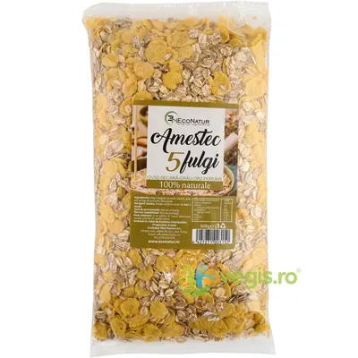 Amestec 5 Fulgi (Orz, Secara, Grau, Ovaz, Porumb) 500g