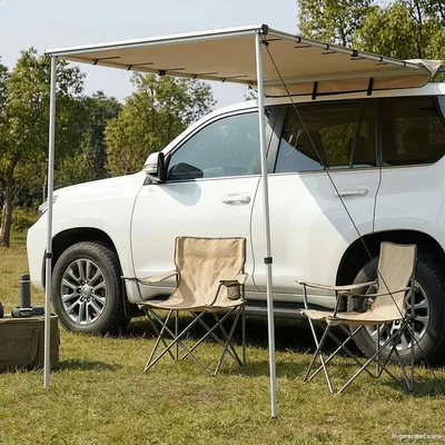vidaXL Copertină pentru camping & rulote, bej, 1,2x2x2,15 m