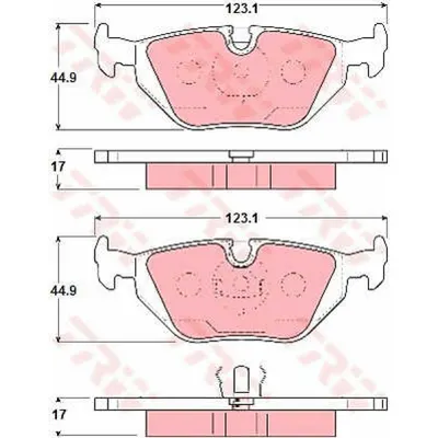 Set placute frana, frana disc TRW GDB1343