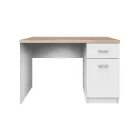 Birou TOP MIX, 1 usa, 1 sertar, alb, 120x55x77 cm