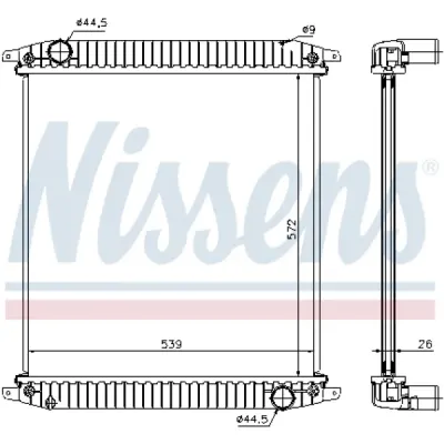 Radiator, racire motor NISSENS 62341A