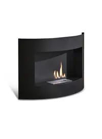 STONES Șemineu bio montat pe perete 15.5cm X 63cm H. 45cm | Aosom Romania