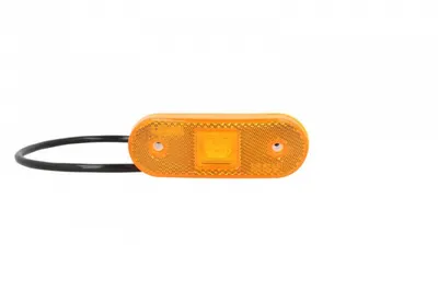 Lumini clarificare stanga dreapta, portocaliu, LED, inaltime 40mm; latime 113,5mm, lungime cablu 500mm, 12 24V (cu clema pentru fir plat, conector: CLICK-IN JAEGER)