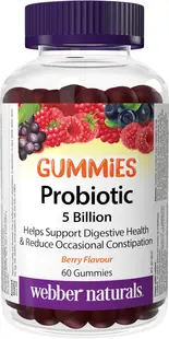 Probiotic Gummies 5 Billion, 60 tablete de jeleu, Webber Naturals
