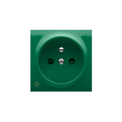 Carcasa pentru priza simpla, antibacterial, verde