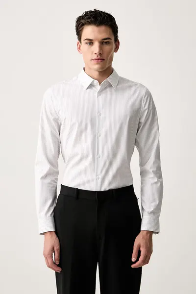Calvin Klein cămașă pentru bărbați din bumbac cu elastan