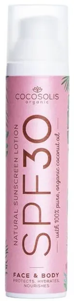 Cocosolis Sunscreen Loţiune naturală cu protecţie solară, SPF30, 100 g