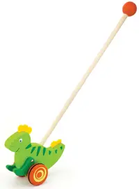 Jucarie din lemn de impins Viga - Dinozaur