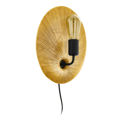 Lampa perete GASCUERIA gold, negru 220-240V,50/60Hz