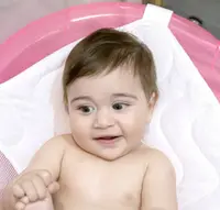 Set cadita de baie cu 6 piese BabyJem Roz