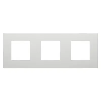 Placa Ornament Dahlia - in Technopolymer - 3 Modul Horizontal/vertical - Light Grey