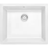 Chiuveta bucatarie compozit sub blat alb mat 55 cm Deante Corda