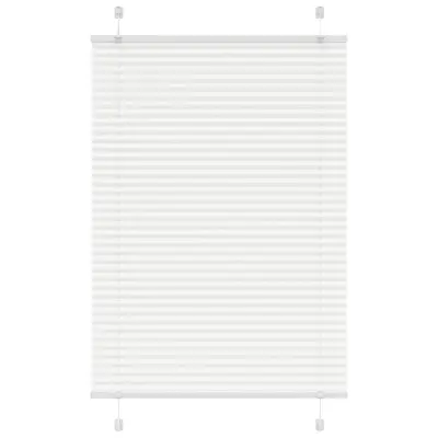 vidaXL Jaluzea plisată alb 90x150 cm Lățime țesătură 89,4cm poliester