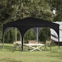 vidaXL Cort de Petrecere Pop-up 290 x 290 x 245 cm Negru