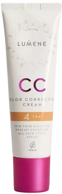 Lumene Vegan CC Cremă 7 în 1, 4 Tan, SPF20, 30 ml