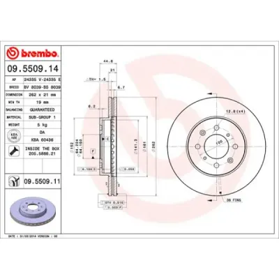 Disc frana BREMBO 09.5509.11
