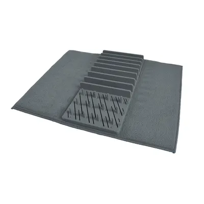 Scurgător de vase gri din plastic 50x38 cm – Homéa