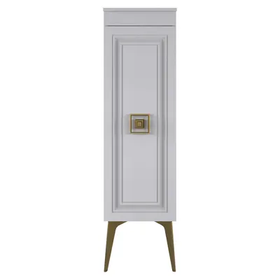 Dulap soldat baie Nile alb-auriu 35x145 cm