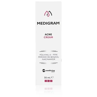 Medigram Crema, 30 ml, Meditrina – Protectie si echilibru pentru tenul acneic