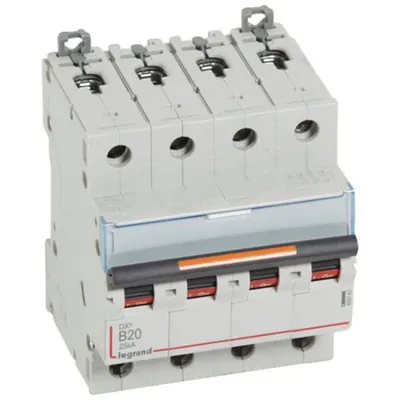 Disjunctor DX³-4P-400V~-20A-25kA-curba B - 4M