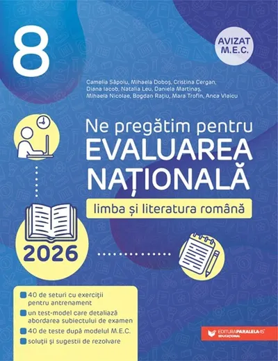 Limba și literatura română. Evaluarea Națională 2026. Clasa a VIII