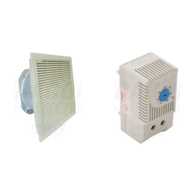 Solutie de Inalta Performanta Racire Tablou Electric Industrial: Ventilator cu Filtru Aer V360 IP54 si Termostat THMS-10 pentru Control Automat