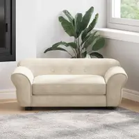 vidaXL Canapea pentru câini, crem, 72x45x30 cm, pluș