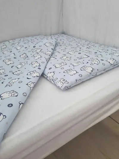 Lenjerie de pat pentru copii 4 piese Baby Bear albastru 70x120 cm 100x135 cm