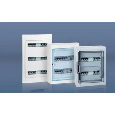 Cofret cu montaj aparent Nedbox - 2x12+2 module - capac frontal - fixat prin clipsare