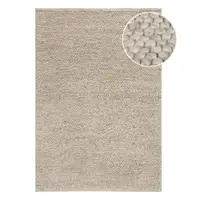 Covor grej țesut manual din amestesc de lână 200x290 cm Minerals – Flair Rugs