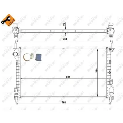 Radiator, racire motor NRF 53713