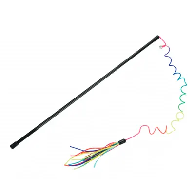 Jucarie pentru pisici Beeztees Undita curcubeu 70 cm PP430410