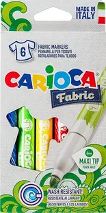 Set markere textile Carioca Cromatex - 6 culori