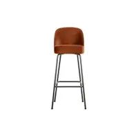 Scaun de bar cărămiziu din catifea (înălțime șezut 79 cm) Vogue – WOOOD