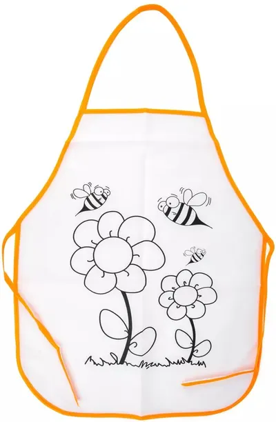 Șorț de desen pentru copii cu șablon de colorat Fandy - Floare