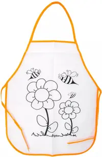 Șorț de desen pentru copii cu șablon de colorat Fandy - Floare